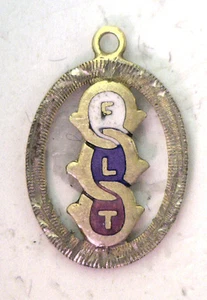 NOS Antique Victorian Order Odd Fellows FLT 14k Gold Enamel Charm Pendant N912 - Picture 1 of 3