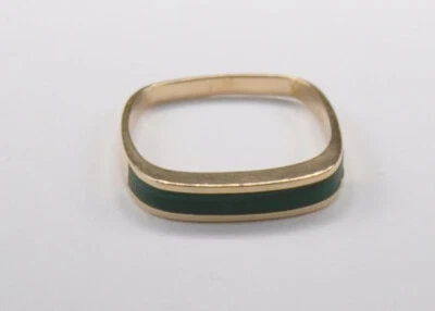 Malachit Inlay Ring Memory 585 Gold modern - Bild 1 von 4