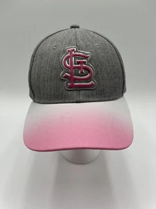 St Louis Cardinals Baseball Pink Hat Cap Cancer Awareness Ribbon Adjustable - Picture 1 of 8