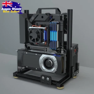 Open Air Test Bench PC Case Frame MATX ITX ATX EATX DIY Aluminum Chassis Rack - Picture 1 of 12
