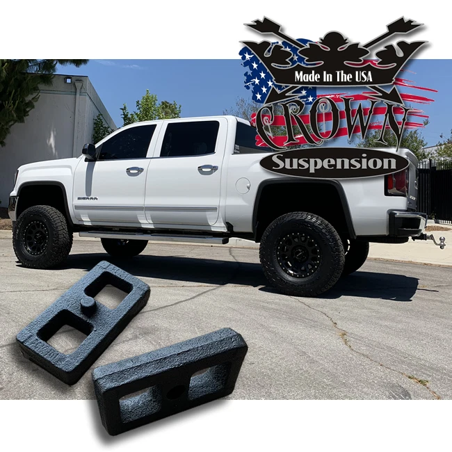 1" Rear Leveling Lift Blocks For Chevrolet Silverado GMC Sierra HD Steel Kit Foto 1 de 2