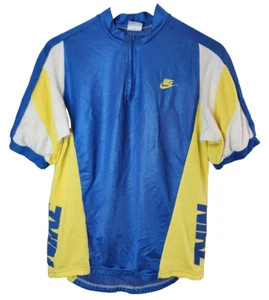 Camiseta deportiva de ciclismo Nike vintage de los años 80 con cremallera 1/4 para hombre talla mediana - Imagen 1 de 8