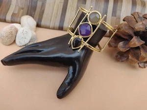 Premium Adjustable Handmade Gold Plated Women Bangle Bracelet Party Jewelry - Picture 1 of 3