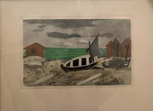 GEORGES BRAQUE (1882-1963) SELTENE ALTE LITHOGRAPHIE BOOT IN VARENGEVILLE 1959 - Bild 1 von 9