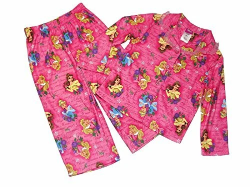 Juego de pijama de franela para niña Princesa Disney rosas moradas y letras, talla 4 Foto 1 de 1