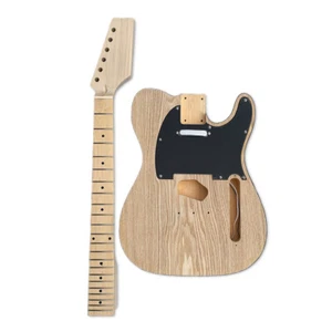Electric Guitar Kit ASH Wood Guitar Body 22 Fret Maple Guitar Neck for Tele DIY - Bild 1 von 17