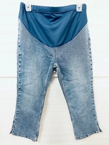 Old Navy Maternity Stretch Capri Jeans with vented hem. XS Front panel elastic. - Picture 1 of 4