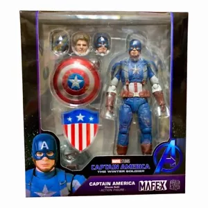 MAFEX No.220 MAFEX CAPITÁN AMERICA (Traje Clásico) Juguete Medicom Japón NUEVO Azul - Imagen 1 de 16