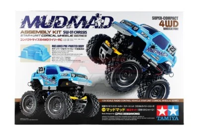 Tamiya 57412 1/24 RC 4WD Wheelie SW01 Chassis MudMad Mini Monster Truck Kit - Image 1 of 4