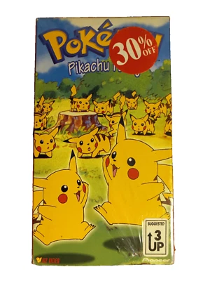 Pokemon Vol. 12: Pikachu Party Sealed (VHS, 1999) Cellophane is Torn on Front - Image 1 of 3