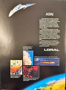 Loral Anti-Submarine Warfare ASW Vintage Print Ad 1988 - Picture 1 of 6