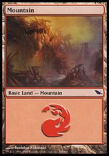 1x Mountain (295) - Foil MTG Shadowmoor NM Magic Foil