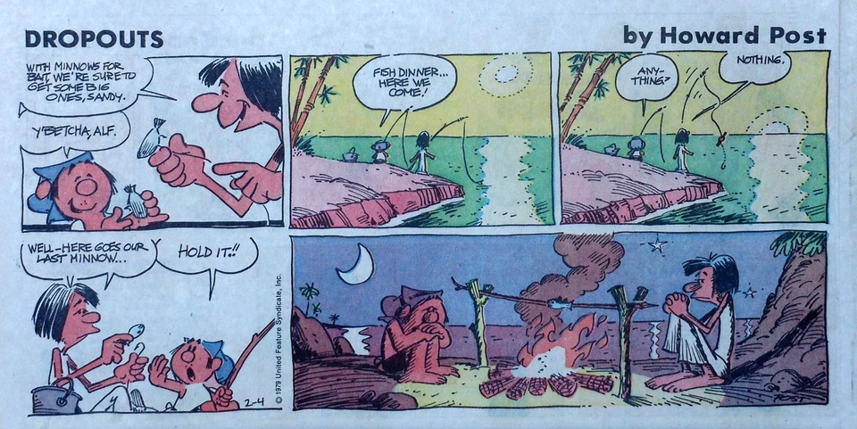 The Dropouts by Howard Post - lot of 19 color Sunday comic pages from 1979 - image 1 of 1