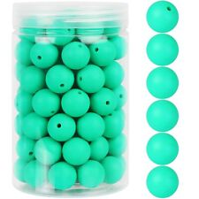 110 Pcs Silicone Focal Beads, 15mm Silicone Beads for Keychain Making, Round ...