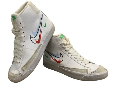 NIKE BLAZER MID '77 GS Trainers Multi Swoosh DM9475 100 Women’s Uk5 Sneakers (t2 - Image 1 of 4