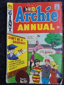 ARCHIE ANNUAL #19 ARCHIE COMICS SILVER AGE COMIC BOOK GIANT SIZE - Picture 1 of 2