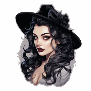 Autoaufkleber Sticker Gothic Pin Up Girl Aufkleber 9X9 cm - Picture 1 of 12
