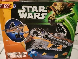 Anakin's Jedi Starfighter - Star Wars Puzz3D 3D Puzzle Milton Bradley 200 Pcs - Picture 1 of 2