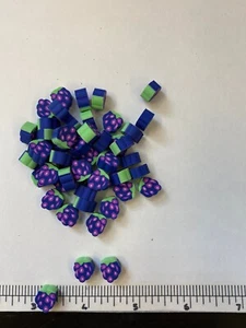 50 Mini Fruit Shaped Grapes Erasers Teacher Supply Sorting Math Counter - Picture 1 of 1