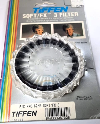 TiFFEN 62mm Soft FX 3 62SFX3 Authentic USA 62 mm E62 Remove Wrinkles & Blemishes - Image 1 of 4