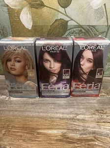 L'Oréal Paris Feria V38 Violet Noir Shimmering Permanent Hair Color/36deep Burgu - Picture 1 of 7