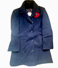 Vintage Pendleton Womens Size 6 Dark Blue 100 Wool One Button Blazer Jacket