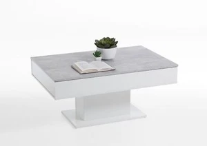 Couchtisch Avola 2 Tisch Stubentisch Wohnzimmertisch Betonoptik Staufach - Bild 1 von 3