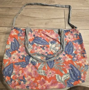 American Eagle Outfitters EUC Cotton Floral Tote Shoulder Bag Purse - Picture 1 of 3