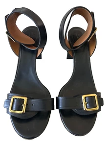 Hochwertige schwarze Chloé Römersandalen aus Leder Gr. 39,5 - Bild 1 von 5