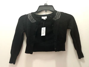 Children's Place Black Sweater With Rhinestones Size M 7/8 - Picture 1 of 3