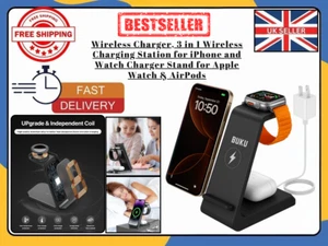 3in1 - Kabelloser Ladeständer für iPhone, Apple Watch & AirPods Schnellladestation - Bild 1 von 6