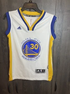 Adidas NBA Golden State Warriors Stephen Curry maglia bianca giocatore swing adulto S - Foto 1 di 7