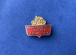 Vintage isle of man of TT Tourist Trophy Races 1964 badge Motorcycle Racing - Picture 1 of 6