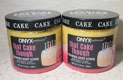 Lot Of 2 ONYX Bathhouse That Cake Though Foaming Body Scrub Birthday Exfoliate - Image 1 of 4