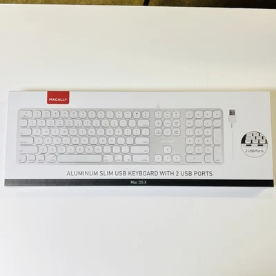 Aluminum USB Wired Keyboard w/Numeric Keypad for Apple Mac iMac Macbook. NIB. - Image 1 of 4