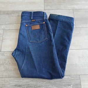 Vintage Wrangler 13MWZ Cowboy Schnitt Jeans Herren 33x29 Blau Denim Baumwolle Hergestellt in den USA - Bild 1 von 15