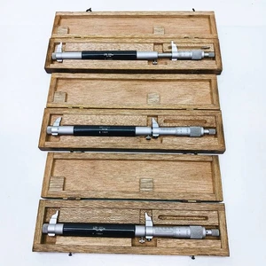 NSK Outside Caliper Micrometer Set of 3 125-200mm Gage Gauge From Japan AF3011 - Picture 1 of 21