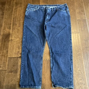 Pantalones de mezclilla Wrangler Authentics para hombre 48X30 cintura 46” lavado oscuro rectos CP5 - Imagen 1 de 17