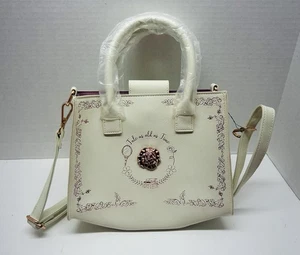 Loungefly Disney Die Schöne und das Biest Umhängetasche Rose Blumen geprägt Schloss Tasche Lesen - Bild 1 von 4