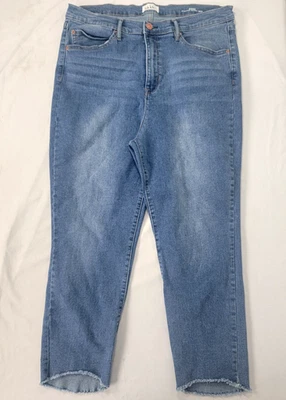 Nicole Miller Women's Blue Denim Jeans SOHO High Rise Skinny Crop Pants Size 16 - Image 1 of 4