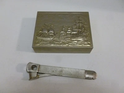 Original Donatus Solingen Zigarrenschneider + Zigarrenbox Vintage ca. 70er - Bild 1 von 4