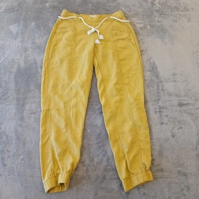 C&C California Jogger Pants Womens XXS Yellow Pockets 28x27 Mid Rise - Image 1 of 4