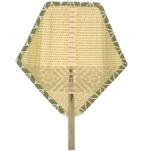 Vintage Chinesischer Stil Ventilator Bambus Handfächer Weben Gewebt Handarbeit - Bild 1 von 12