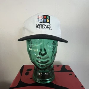 VINTAGE Microsoft Windows 95 Hat Launch Snapback Logo Cap 90s Promo Blockhead - Picture 1 of 7