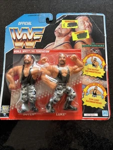 De colección WWF WF Luchadores The Bushwhackers Butch Luke Hasbro Cardado Raro - Imagen 1 de 17