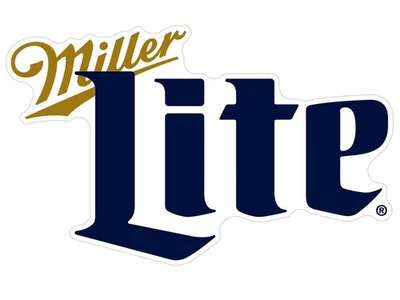 Calcomanía adhesiva de vinilo laminado troquelado con logotipo de cerveza Miller Lite | Elige tamaños Foto 1 de 4