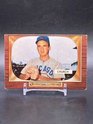 1955 Bowman #273 Emory Bubba Church Chicago Cubs Vintage High Number Card - Image 1 of 3