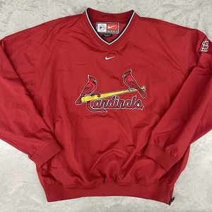 Pullover cortavientos vintage de los Cardenales de San Luis Nike para hombre talla L Swoosh central - Imagen 1 de 7
