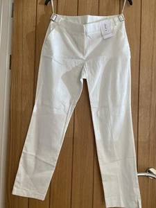 Dorothy Perkins White Crop trousers- size 8 BNWT - Picture 1 of 6