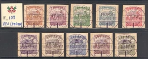 F_109. FIUME. Lot of 1918 commem.on paper fragments. Used. Sas 4-13. - Picture 1 of 1